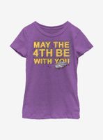 Star Wars May The 4th Be With You Big Letters Youth Girls T-Shirt