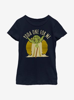 Star Wars Yoda One For Me Circle Youth Girls T-Shirt