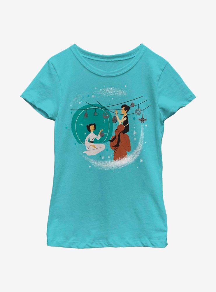 Star Wars Christmas Decorating Youth Girls T-Shirt