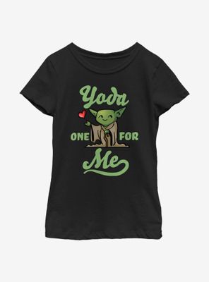 Star Wars Yoda One For Me Tiny Heart Youth Girls T-Shirt
