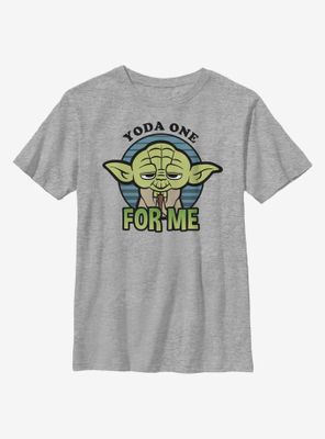 Star Wars Yoda One For Me Big Head Youth T-Shirt