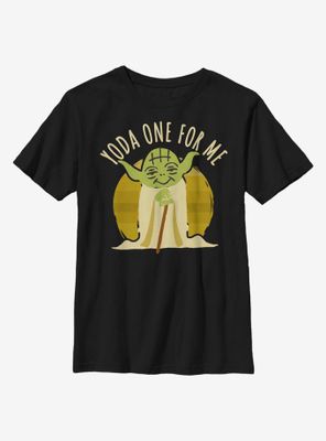 Star Wars Yoda One For Me Circle Youth T-Shirt