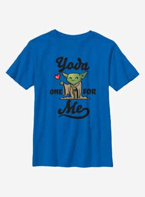Star Wars One For Me Yoda Heart Youth T-Shirt