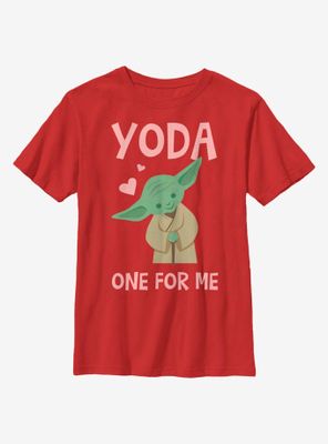 Star Wars Yoda One For Me Cute Youth T-Shirt