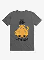 Diet Starts Tomorrow Cat T-Shirt