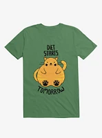 Diet Starts Tomorrow Cat T-Shirt