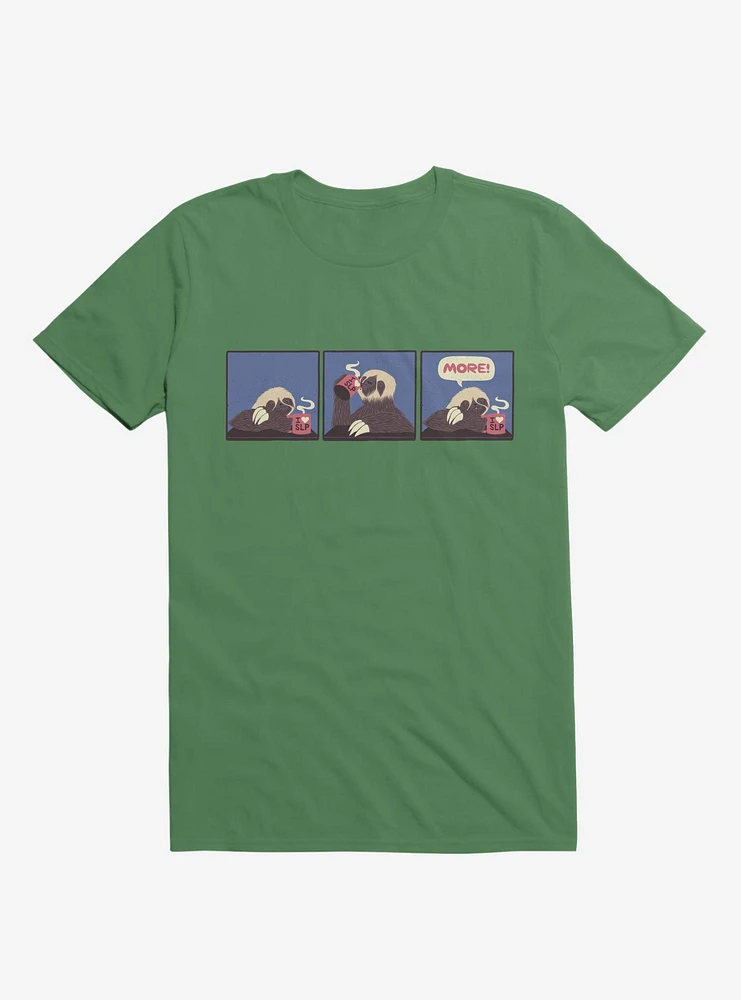 Sloth Coffee More! Comic T-Shirt