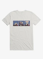 Sloth Coffee More! Comic White T-Shirt