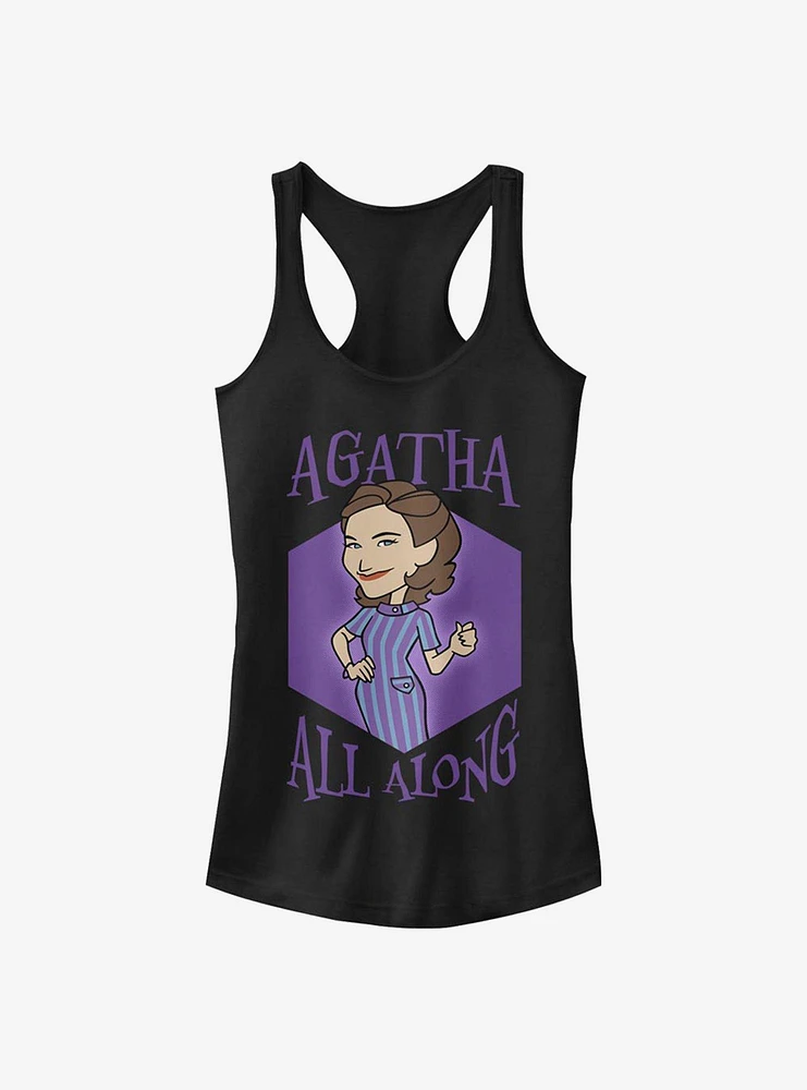 Marvel WandaVision Agatha Cartoon All Along Girls Tank