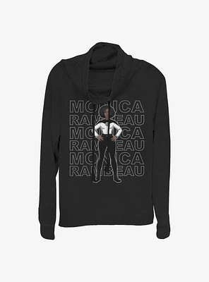 Marvel WandaVision Agent Monica Name Stack Cowlneck Long-Sleeve Girls Top