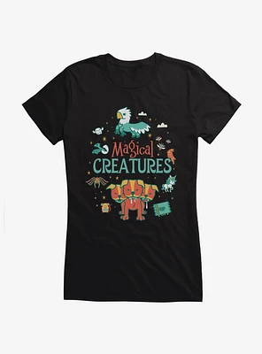 Harry Potter Comic Style Magical Creatures Girls T-Shirt