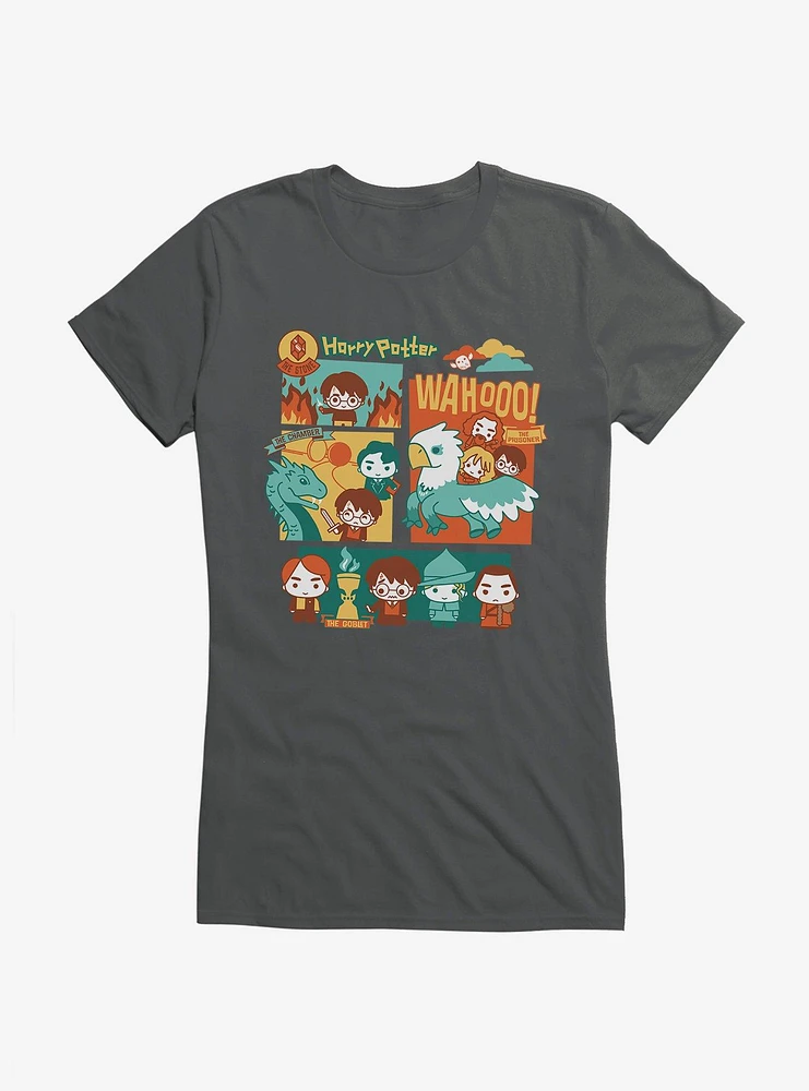 Harry Potter Comic Style First Four Films Girls T-Shirt
