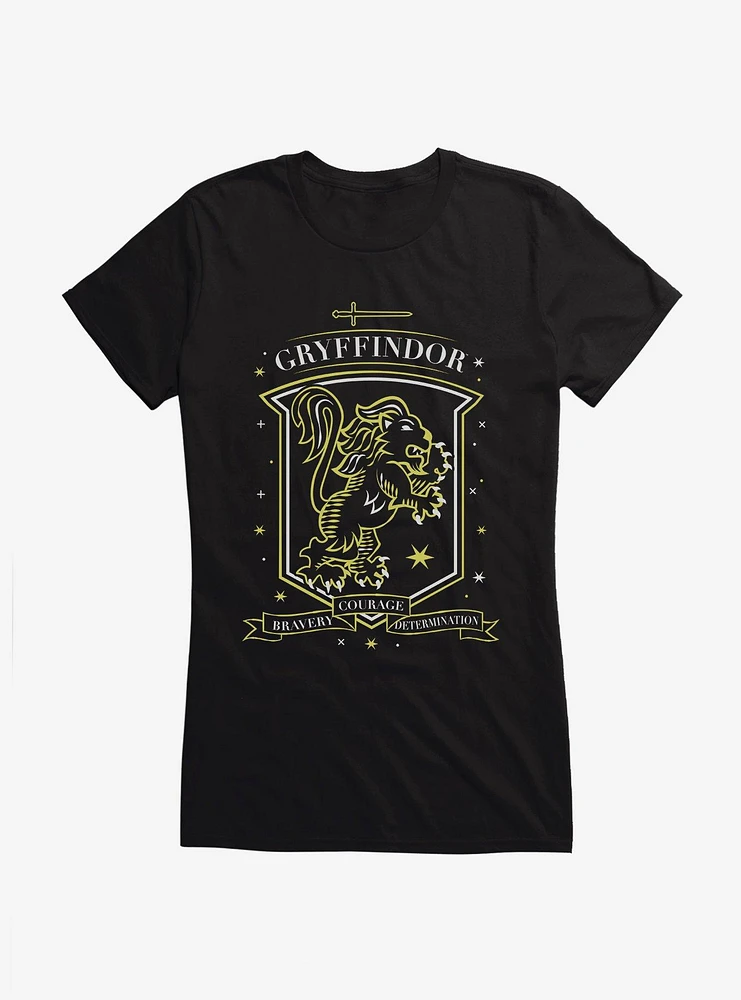 Harry Potter Gryffindor Sketch Shield Girls T-Shirt