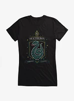 Harry Potter Slytherin Sketch Shield Girls T-Shirt