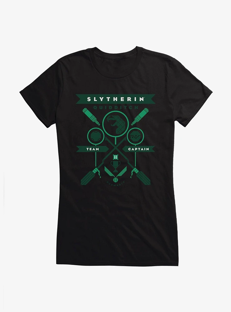 Harry Potter Slytherin Quidditch Team Captain Girls T-Shirt