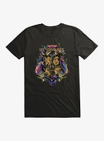 Harry Potter Hogwarts Floral Shield T-Shirt