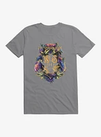 Harry Potter Hogwarts Floral Shield T-Shirt