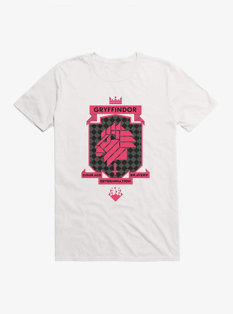 Harry Potter Gryffindor Red Shield Pixel Logo T-Shirt