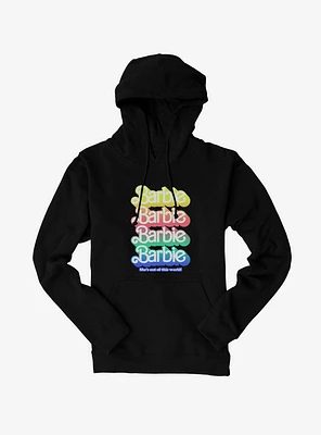 Barbie Pastel Rainbow She's Out Of This World Logo Hoodie