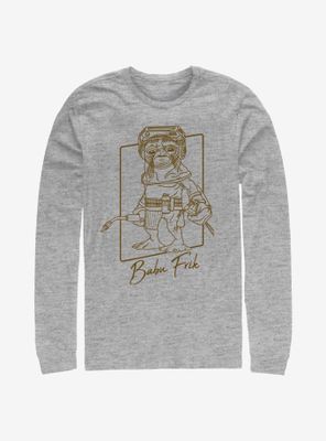 Star Wars: The Rise Of Skywalker Babu Outline Long-Sleeve T-Shirt