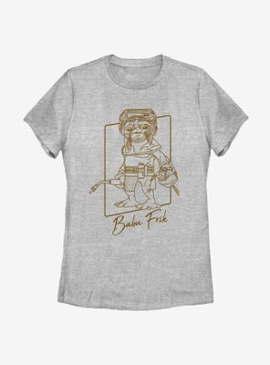 Star Wars: The Rise Of Skywalker Babu Outline Womens T-Shirt