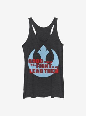 Star Wars: The Rise Of Skywalker Rebel Leader Words Tank Top