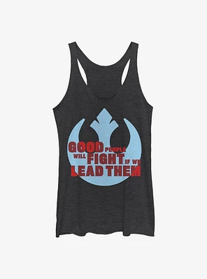 Star Wars: The Rise Of Skywalker Rebel Leader Words Tank Top