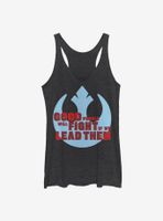 Star Wars: The Rise Of Skywalker Rebel Leader Words Tank Top