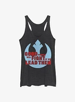 Star Wars: The Rise Of Skywalker Rebel Leader Words Tank Top