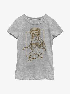 Star Wars: The Rise Of Skywalker Babu Outline Youth Girls T-Shirt
