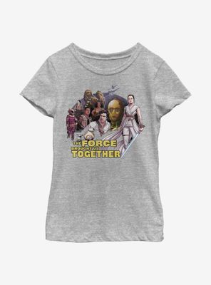 Star Wars: The Rise Of Skywalker Together Characters Youth Girls T-Shirt