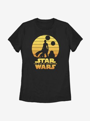 Star Wars: The Rise Of Skywalker Rey BB-8 Sunset Womens T-Shirt