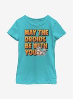 Star Wars: The Rise Of Skywalker May Droids Be With You Youth Girls T-Shirt