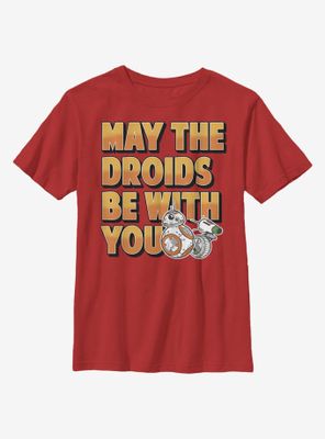 Star Wars: The Rise Of Skywalker May Droids Be With You Youth T-Shirt