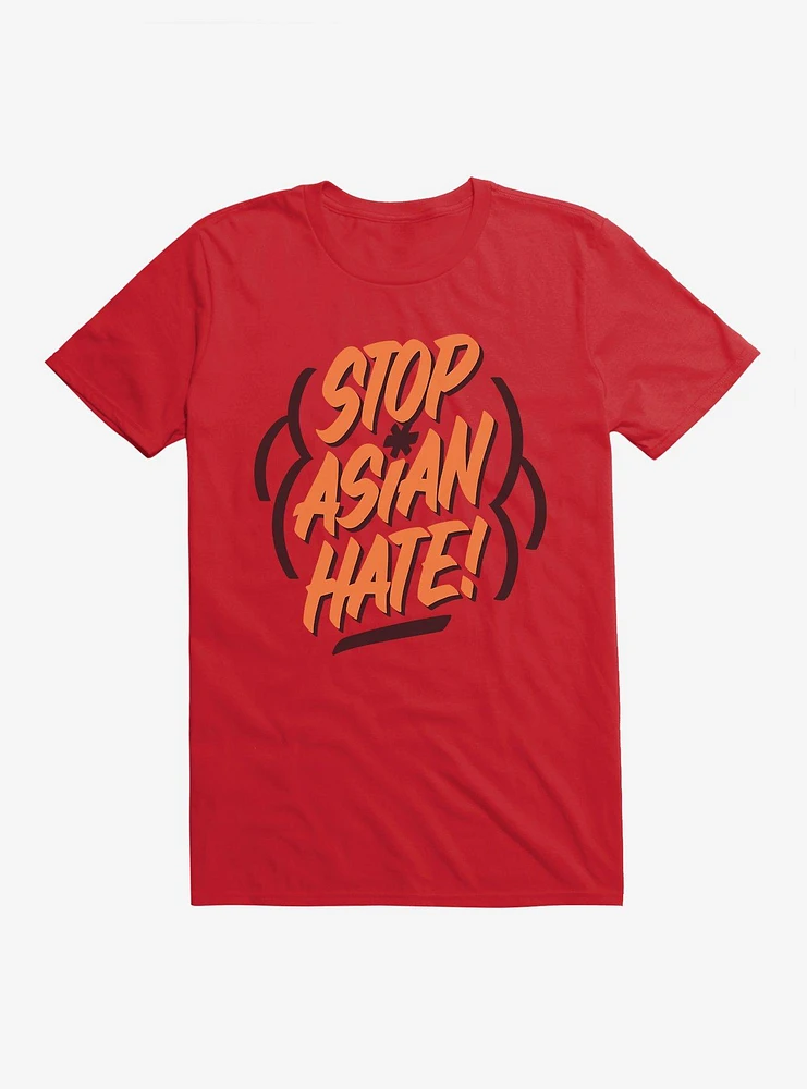 Stop Asian Hate Orange Font T-Shirt