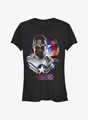 Marvel The Falcon And Winter Soldier Captain America Sam Wilson Pose Girls T-Shirt