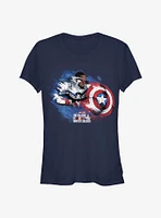 Marvel The Falcon And Winter Soldier Sam Wilson Captain America Shield Girls T-Shirt