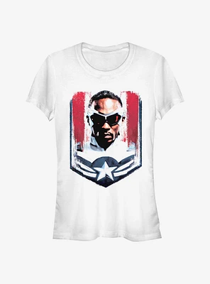 Marvel The Falcon And Winter Soldier Sam Wilson Captain America Frame Girls T-Shirt