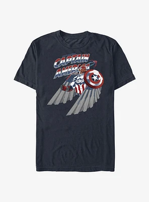 Marvel The Falcon And Winter Soldier Captain America Wings T-Shirt