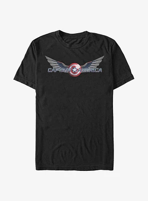 Marvel The Falcon And Winter Soldier Captain America Logo T-Shirt