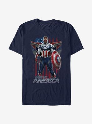 Marvel The Falcon And Winter Soldier Captain America Costume Logo T-Shirt