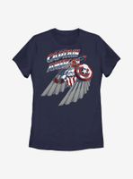 Marvel The Falcon And Winter Soldier Shield Star Womens T-Shirt