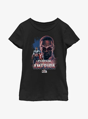 Marvel The Falcon And Winter Soldier Meet Captain America Youth Girls T-Shirt