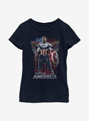 Marvel The Falcon And Winter Soldier Captain America Costume Youth Girls T-Shirt
