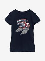 Marvel The Falcon And Winter Soldier Shield Star Youth Girls T-Shirt