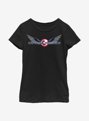 Marvel The Falcon And Winter Soldier Captain America Symbol Youth Girls T-Shirt
