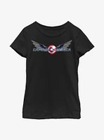 Marvel The Falcon And Winter Soldier Captain America Symbol Youth Girls T-Shirt