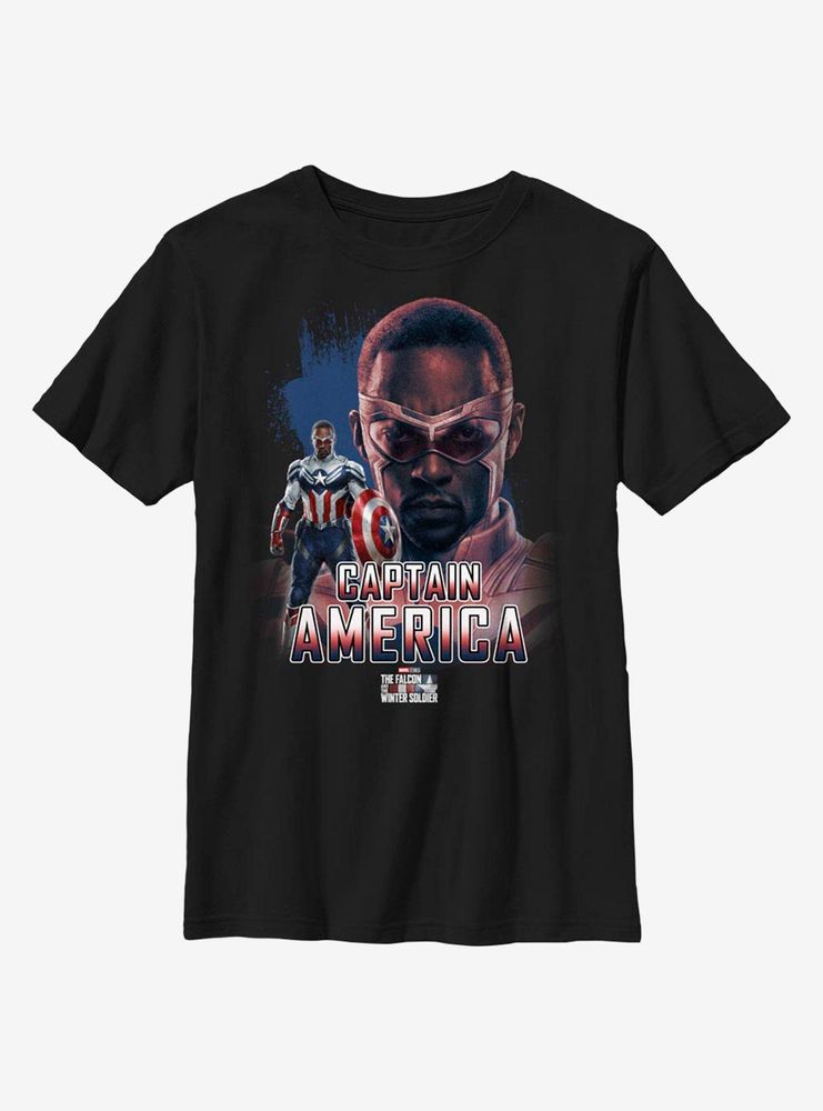 Marvel The Falcon And Winter Soldier Meet Captain America Youth T-Shirt