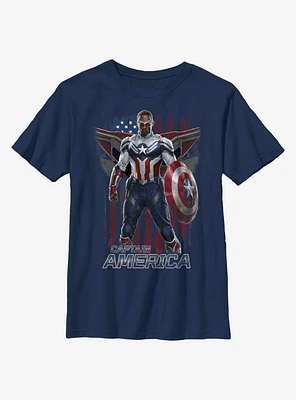 Marvel The Falcon And Winter Soldier Captain America Costume Youth T-Shirt