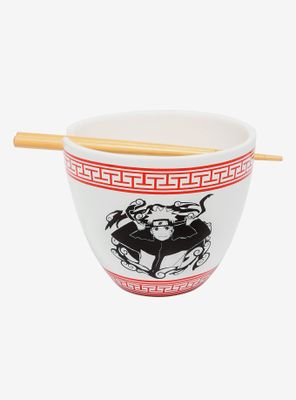 Naruto Shippuden Naruto Back & White Portrait Ramen Bowl with Chopsticks